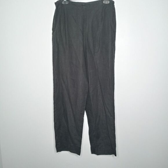Valerie Stevens black linen pants size medium - Picture 1 of 5